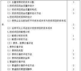 2019年注會專業階段財務成本管理考試大綱